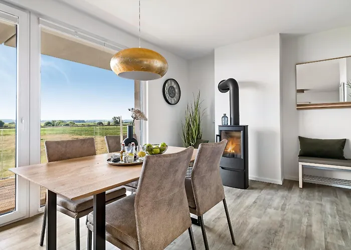 Beachwavetwo- 2og, Meerblick, Balkon, Kamin, Sauna Appartement Olpenitz