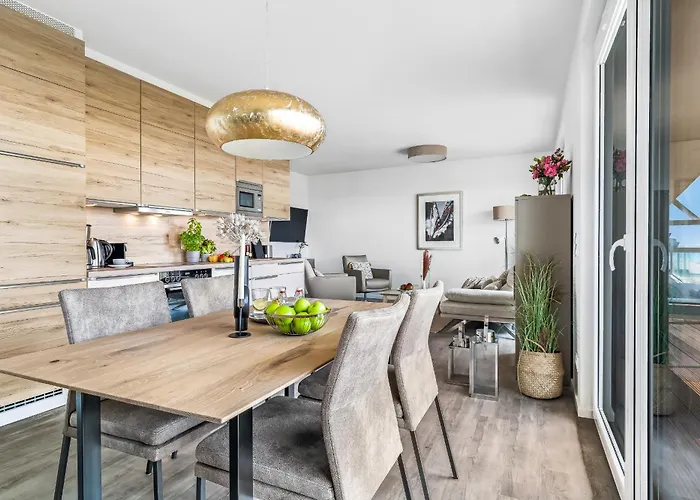 Appartement Beachwavetwo- 2og, Meerblick, Balkon, Kamin, Sauna Olpenitz